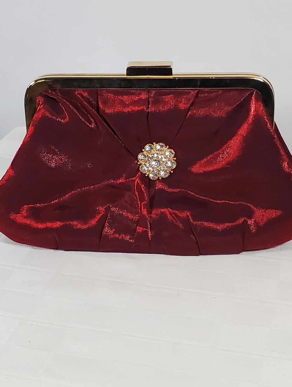 Evening Bag Clutch Red Iridescent